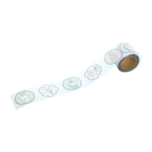 ホワイトタイガーとブラックタイガー ロールデコレーションシール メッセージ 文具