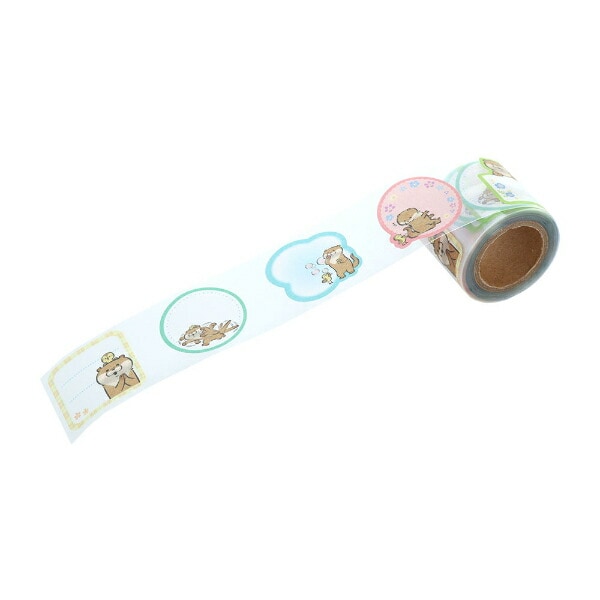 可愛い嘘のカワウソ ロールデコレーションシール ラベル 文具