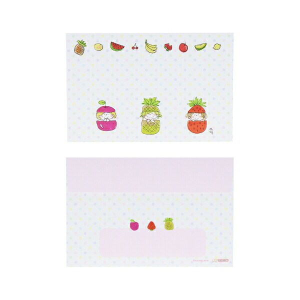 水森亜土 8柄レターセット(ピンク) 文具 日本製 亜土ちゃん