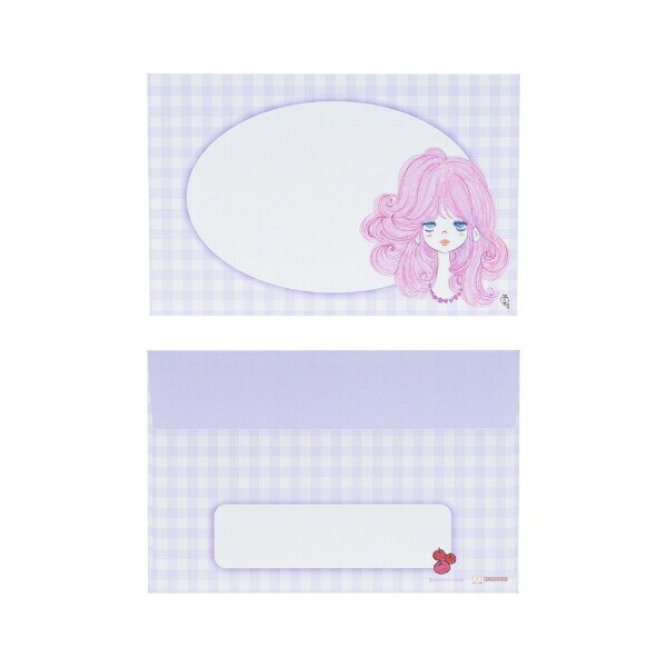 水森亜土 8柄レターセット(ピンク) 文具 日本製 亜土ちゃん