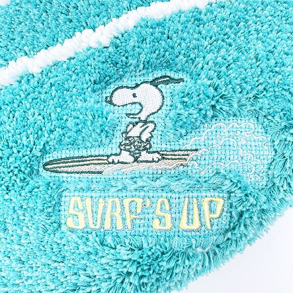 スヌーピー トイレ兼用フタカバー サーフ ターコイズブルー トイレ用品 SNOOPY