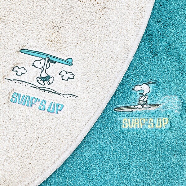 スヌーピー アクセントマット サーフ ベージュ ルームマット SNOOPY