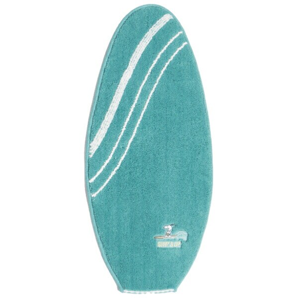 スヌーピー アクセントマット サーフ ターコイズブルー ルームマット SNOOPY