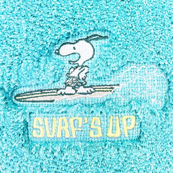 スヌーピー アクセントマット サーフ ターコイズブルー ルームマット SNOOPY