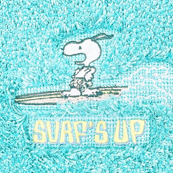 スヌーピー ミニアクセントマット サーフ ターコイズブルー ルームマット SNOOPY