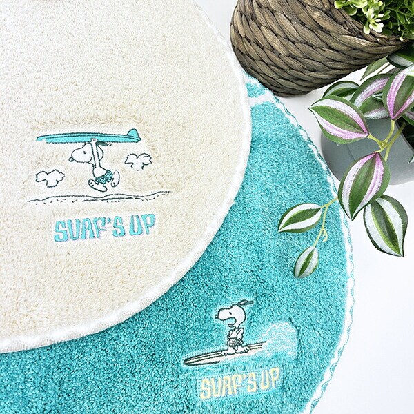 スヌーピー マルチマット サーフ ターコイズブルー ルームマット SNOOPY