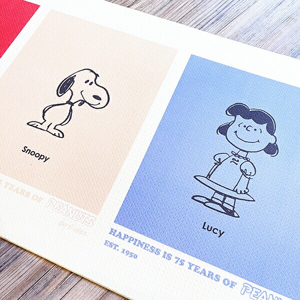 スヌーピー カラーキャラクター ロングマット(45×240cm) PEANUTS 75th SNOOPY