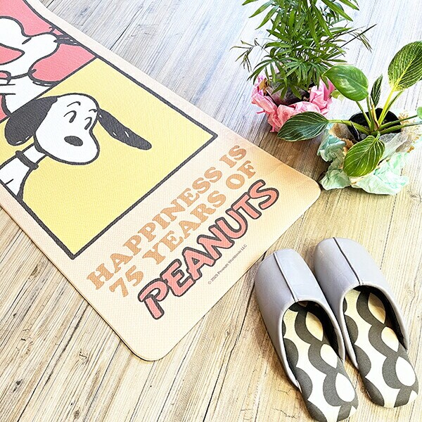 スヌーピー パストスヌーピー ロングマット(45×180cm) PEANUTS 75th SNOOPY