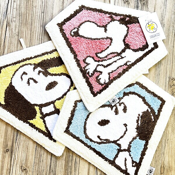 スヌーピー ダイヤモンド アクセントマット ブルー PEANUTS 75th SNOOPY