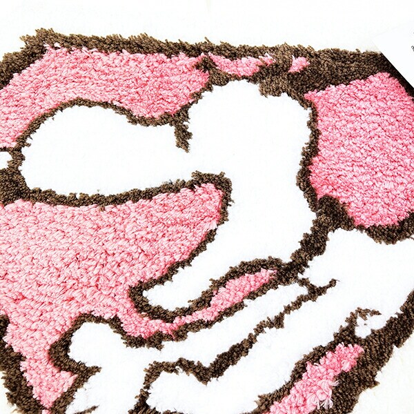 スヌーピー ダイヤモンド アクセントマット ピンク PEANUTS 75th SNOOPY