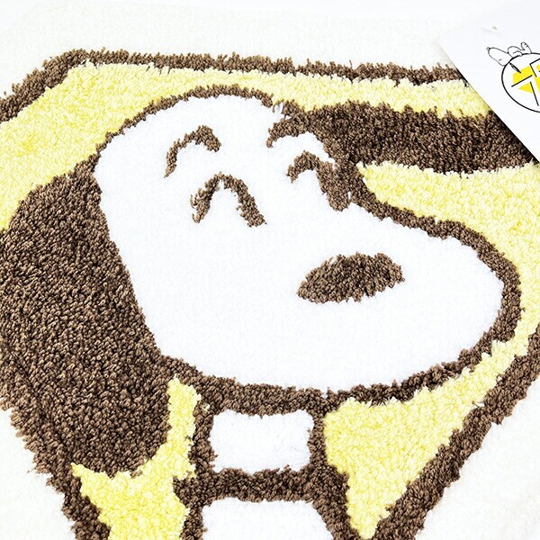スヌーピー ダイヤモンド アクセントマット イエロー PEANUTS 75th SNOOPY