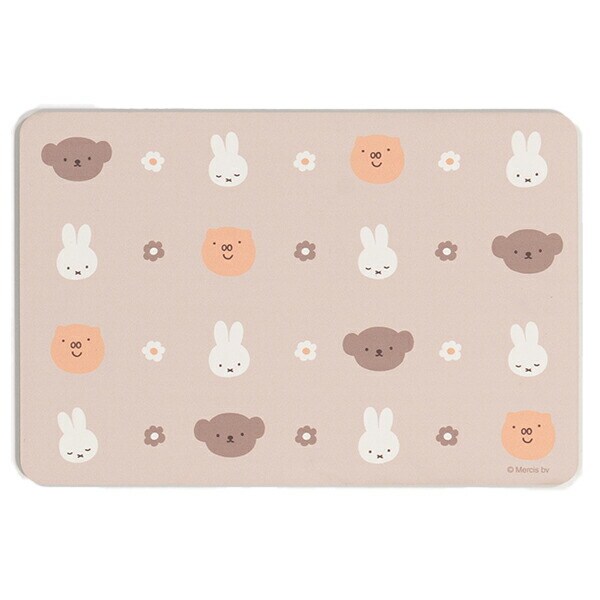 ミッフィー miffy ソフト珪藻土 フェイスアイコン ブラウン バスマット