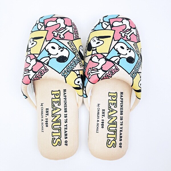 スヌーピー スリッパ ベージュ キッチン PEANUTS 75th SNOOPY
