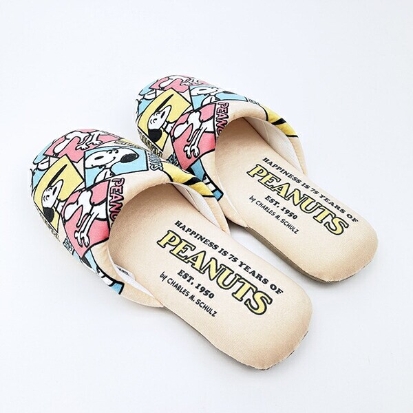 スヌーピー スリッパ ベージュ キッチン PEANUTS 75th SNOOPY