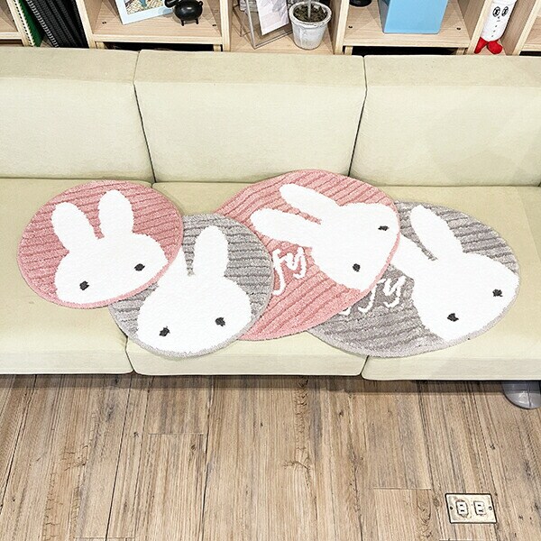 ミッフィー miffy アクセントマット グレー プリーマミッフィー インテリア用品