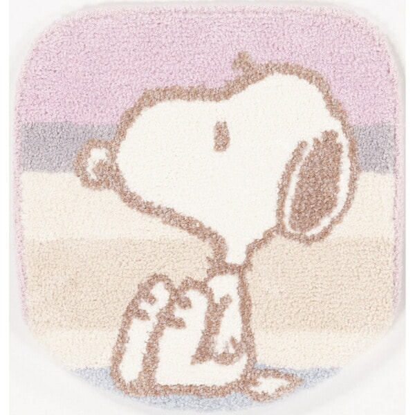 スヌーピー トイレ兼用フタカバー くすみパステル ピンク トイレ用品 SNOOPY