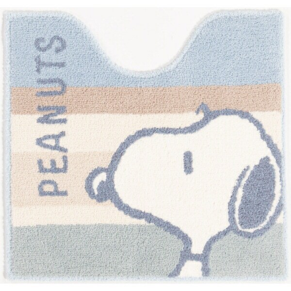 スヌーピー トイレマット くすみパステル ブルー トイレ用品 SNOOPY
