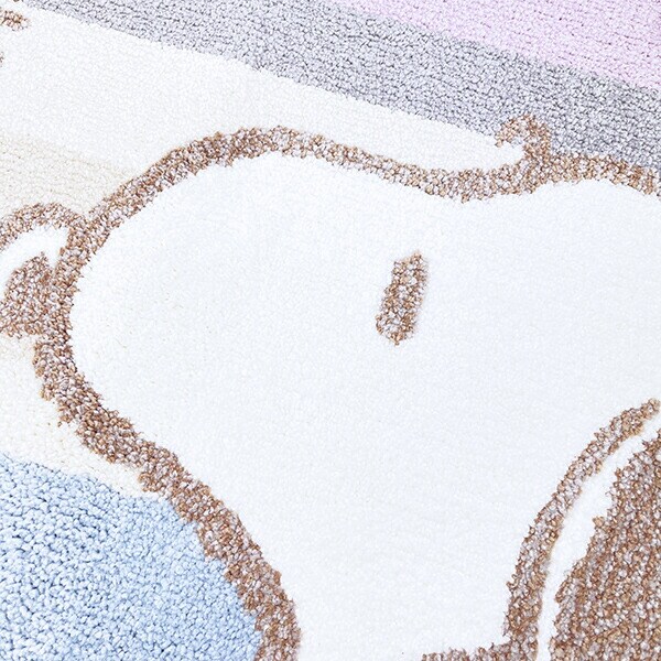 スヌーピー ロングトイレマット くすみパステル ピンク トイレ用品 SNOOPY