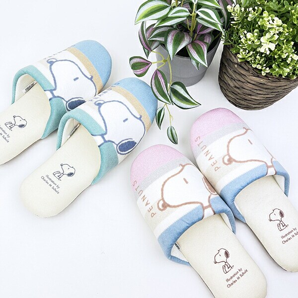 スヌーピー スリッパ くすみパステル ブルー キッチン SNOOPY