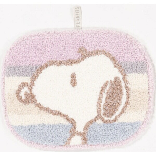 スヌーピー アクセントマット くすみパステル ピンク ルームマット SNOOPY