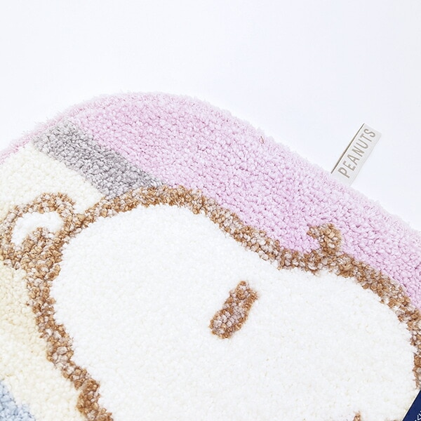 スヌーピー アクセントマット くすみパステル ピンク ルームマット SNOOPY