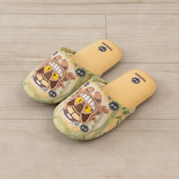 スタジオジブリ となりのトトロ ネコバス 子供用スリッパ カケアシ イエロー キッズ