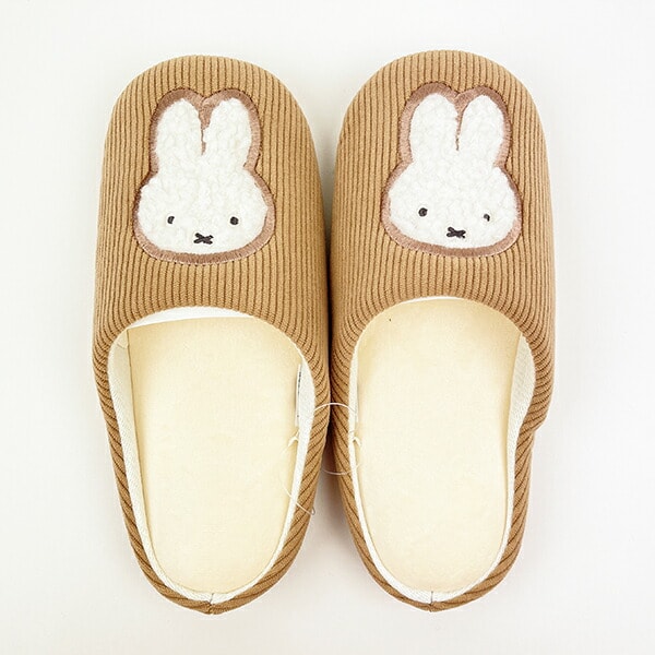 ミッフィー miffy ワッペンスリッパ (ベージュ)