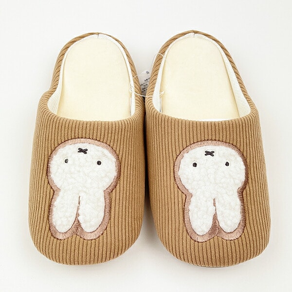 ミッフィー miffy ワッペンスリッパ (ベージュ)