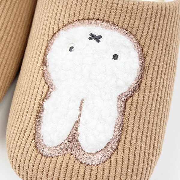 ミッフィー miffy ワッペンスリッパ (ベージュ)