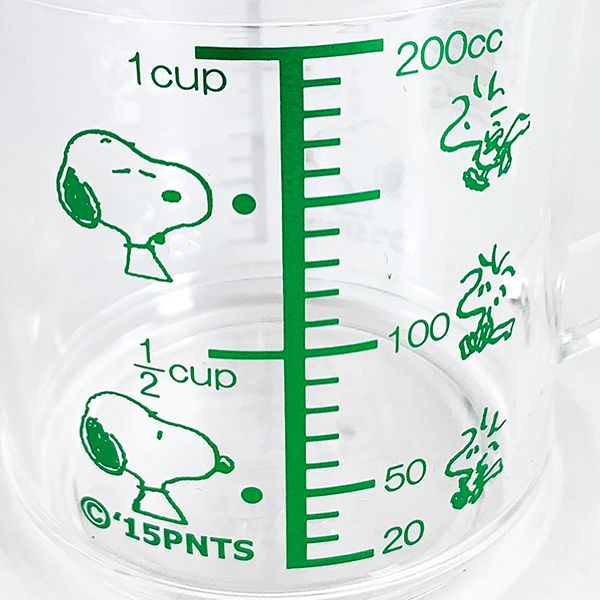 PEANUTS スヌーピー メジャーカップ小 メジャーカップ　計量器 グリーン
