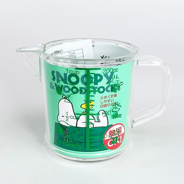PEANUTS スヌーピー メジャーカップ小 メジャーカップ　計量器 グリーン