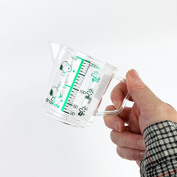 PEANUTS スヌーピー メジャーカップ小 メジャーカップ　計量器 グリーン