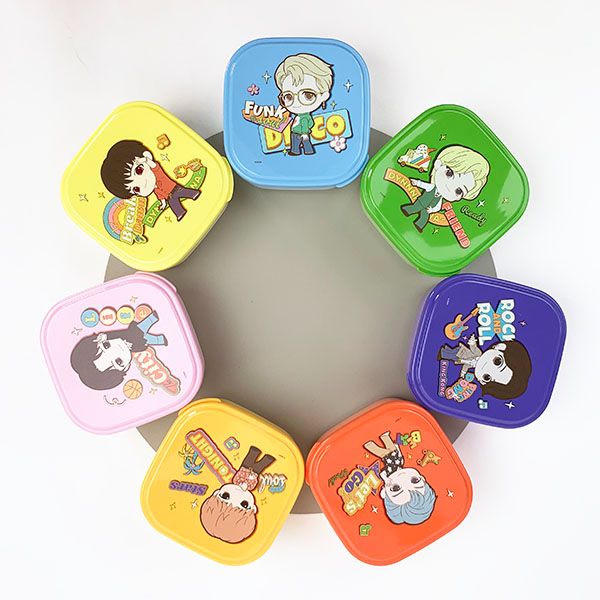 Tiny TAN タイニータン Jin柄 シール容器 2Pセット 保存容器 ランチ 学校 オフィス キッチン