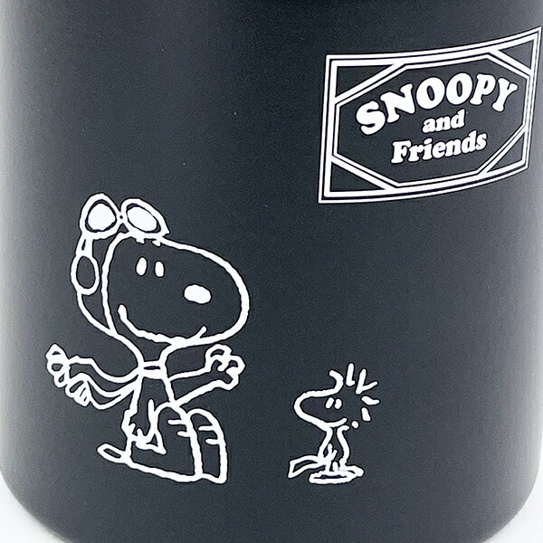 スヌーピー ステンレス保温スープケース (ブラック) ランチ SNOOPY