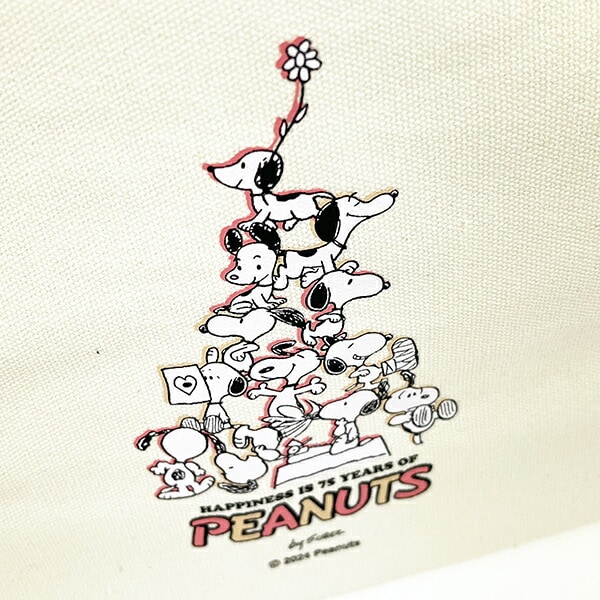 スヌーピー PEANUTS 75th ランチバッグ (ピンク) トートバッグ SNOOPY