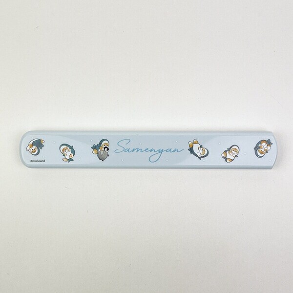 モフサンド mofusand 引きフタ箸箱セット ブルー ランチ 日本製