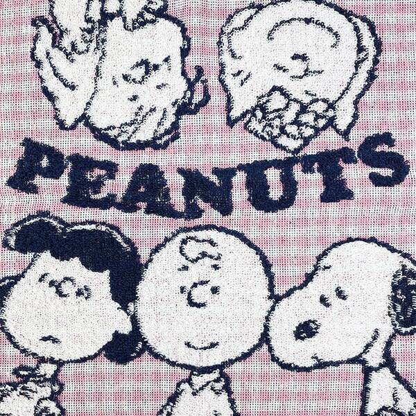 スヌーピー ミニタオル サークル柄 ピンク 西川 日本製 SNOOPY