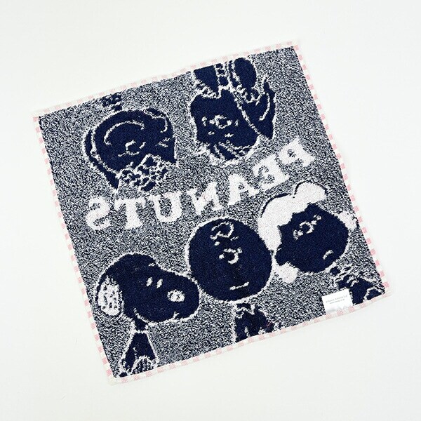 スヌーピー ミニタオル サークル柄 ピンク 西川 日本製 SNOOPY