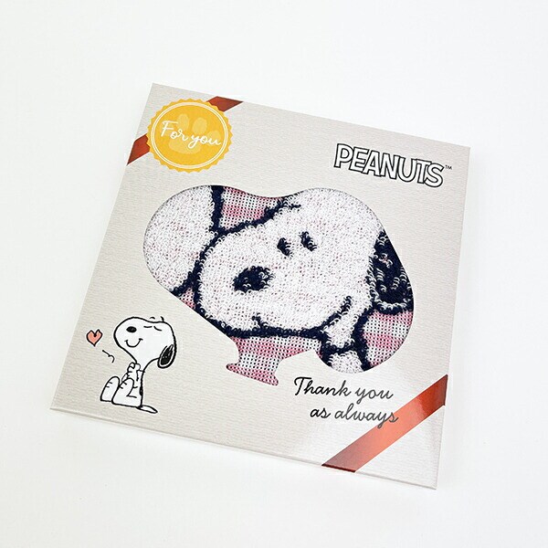 スヌーピー ミニタオル サークル柄 ピンク 西川 日本製 SNOOPY