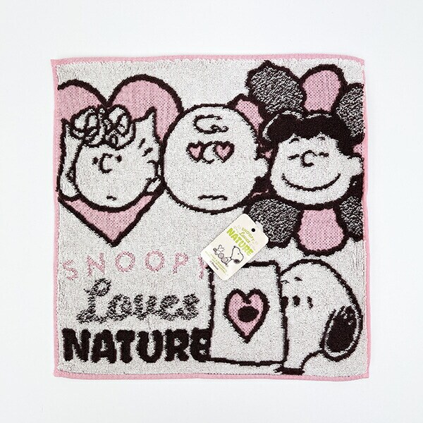 スヌーピー 今治 ミニタオル ラブイズネイチャー 西川 日本製 SNOOPY