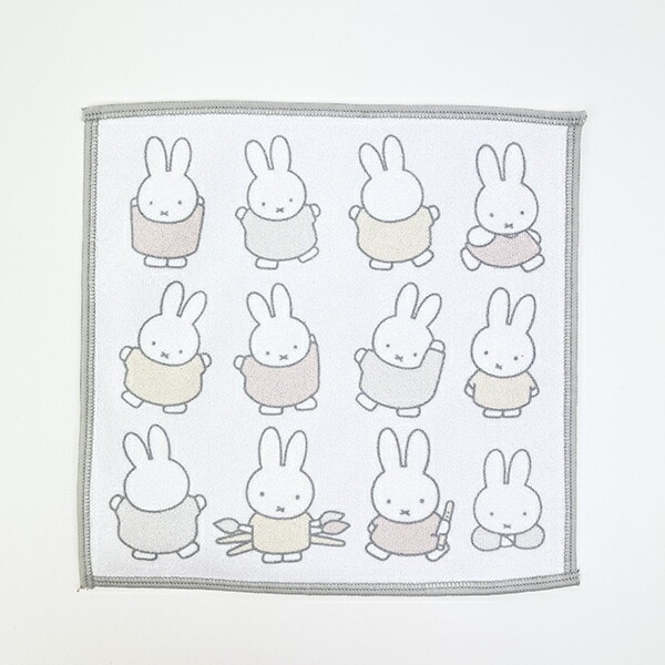ミッフィー miffy いろいろミッフィー ミニタオル ハンカチ 日本製 西川
