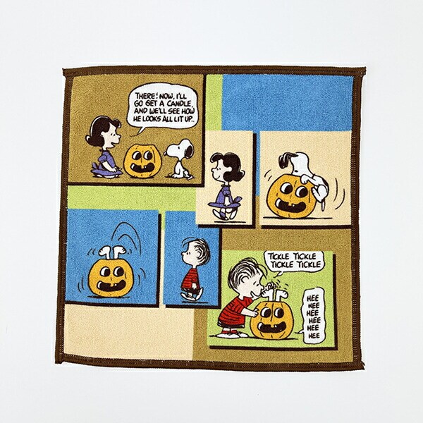 スヌーピー ハロウィン ミニタオル ベージュ 西川 日本製 SNOOPY