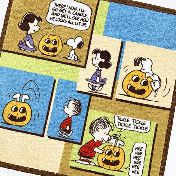 スヌーピー ハロウィン ミニタオル ベージュ 西川 日本製 SNOOPY