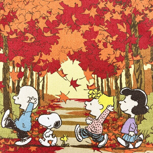 スヌーピー 街路樹 ミニタオル レッド 西川 日本製 SNOOPY