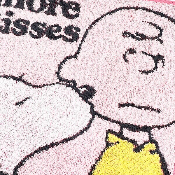 スヌーピー ミニタオル more kiss ピンク SNOOPY 西川
