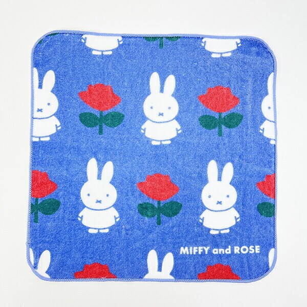 ミッフィー miffy ミニタオル MIFFY and ROSE ハンカチ 日本製 西川