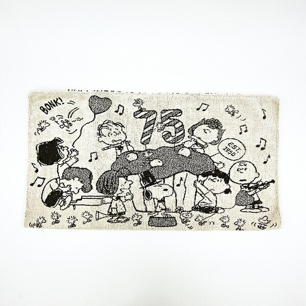 スヌーピー のびのびピローケース 75thケーキ ブラウン 枕カバー 寝具 パイル地 75th SNOOPY