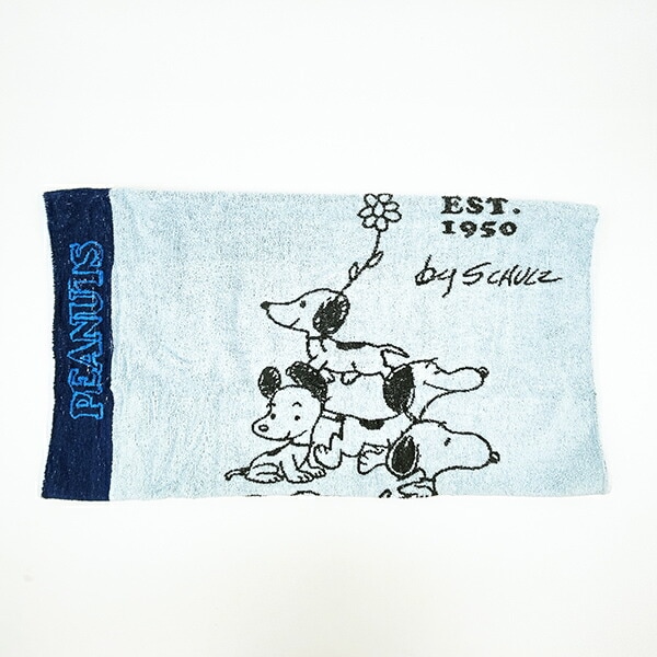 スヌーピー のびのびピローケース 75thツリー ブルー 枕カバー 寝具 パイル地 75th SNOOPY