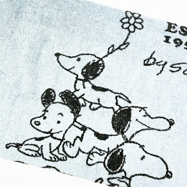 スヌーピー のびのびピローケース 75thツリー ブルー 枕カバー 寝具 パイル地 75th SNOOPY