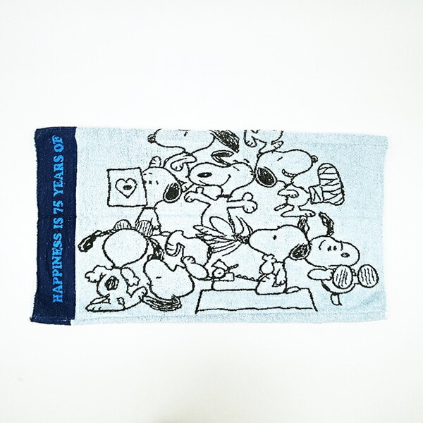 スヌーピー のびのびピローケース 75thツリー ブルー 枕カバー 寝具 パイル地 75th SNOOPY